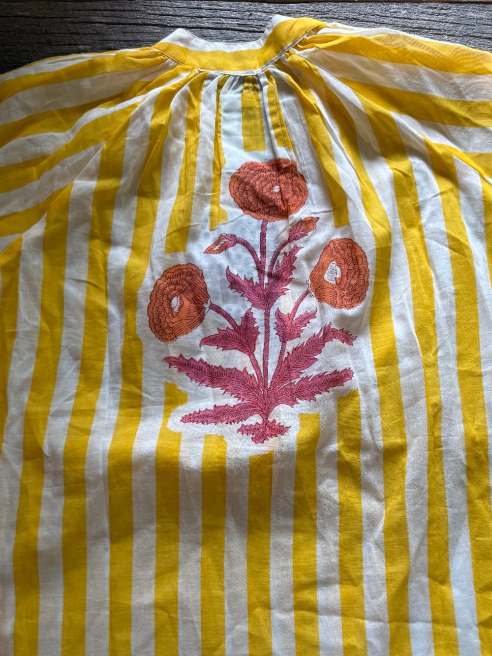 Yellow and White Stripped Cover up
